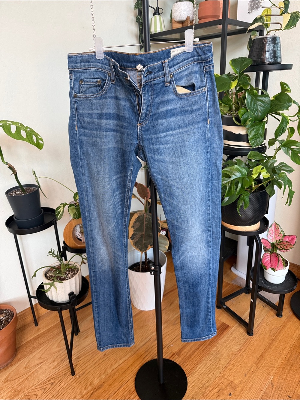 rag & bone Classic Straight Leg Jeans in Blue